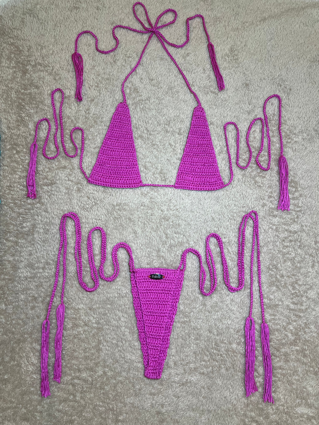 Pink Tide Crochet Bikini 🌺